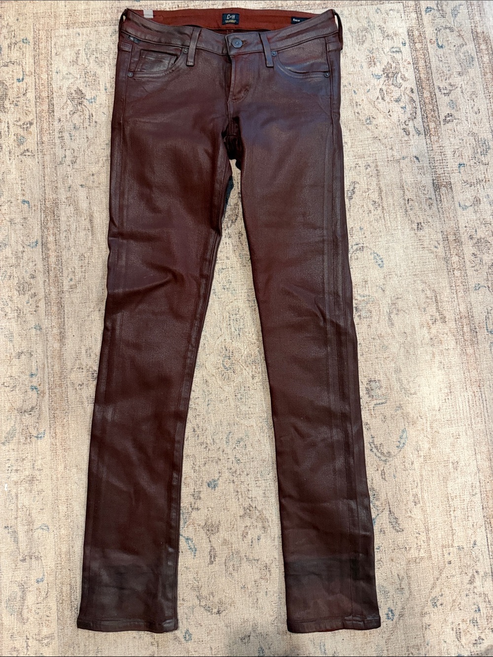 Blank NYC Slim Coated Skinny Jeans in Chocolate Brown
